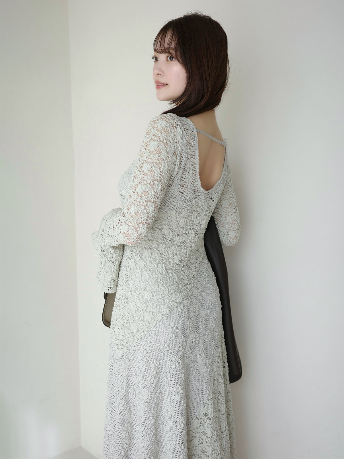 シュリンクレースパネルワンピース