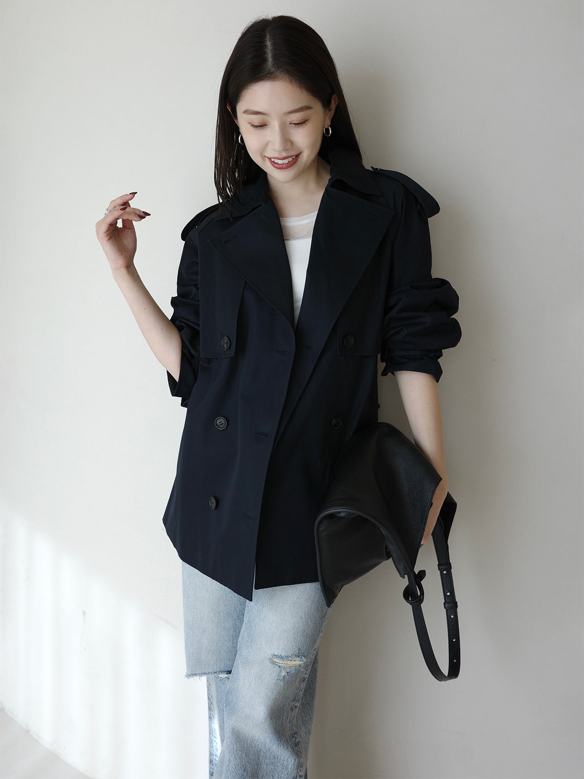 ハーフオーバートレンチコート