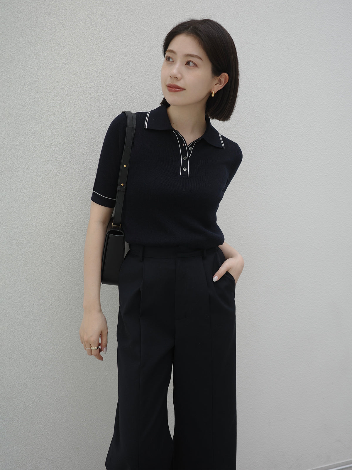 センタースリットワイドパンツ