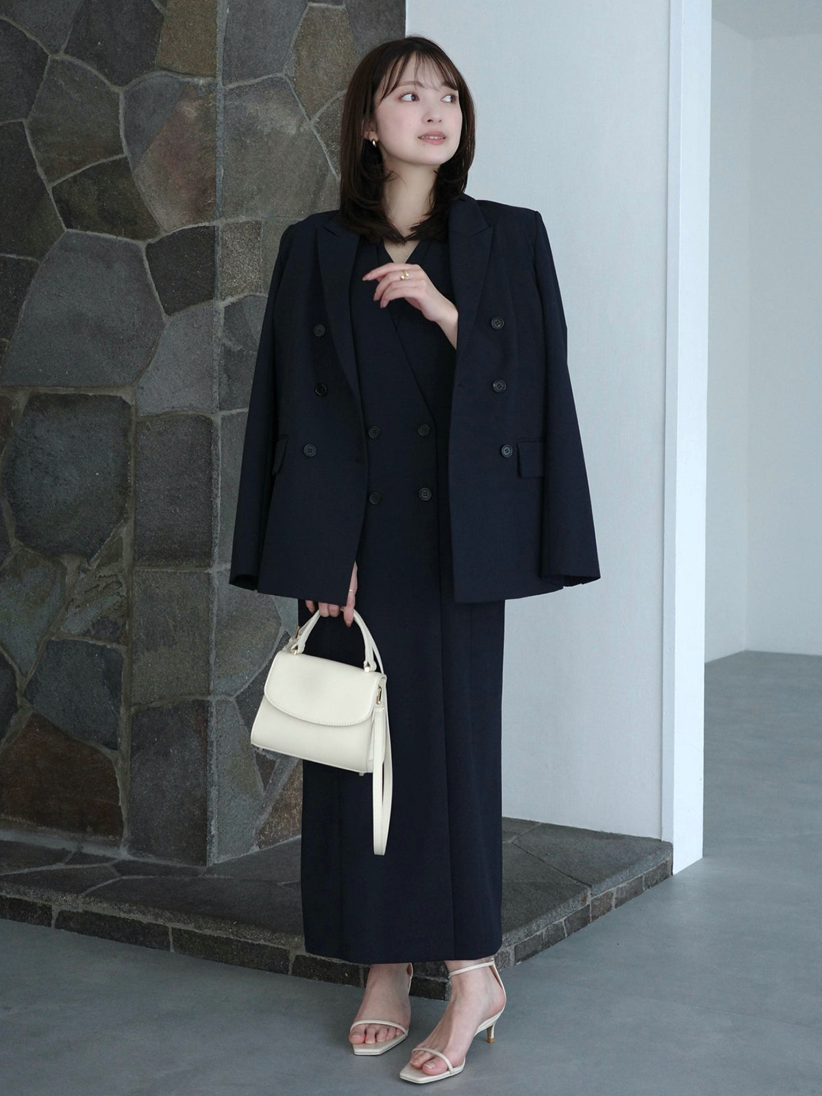 レイヤードジレワンピース