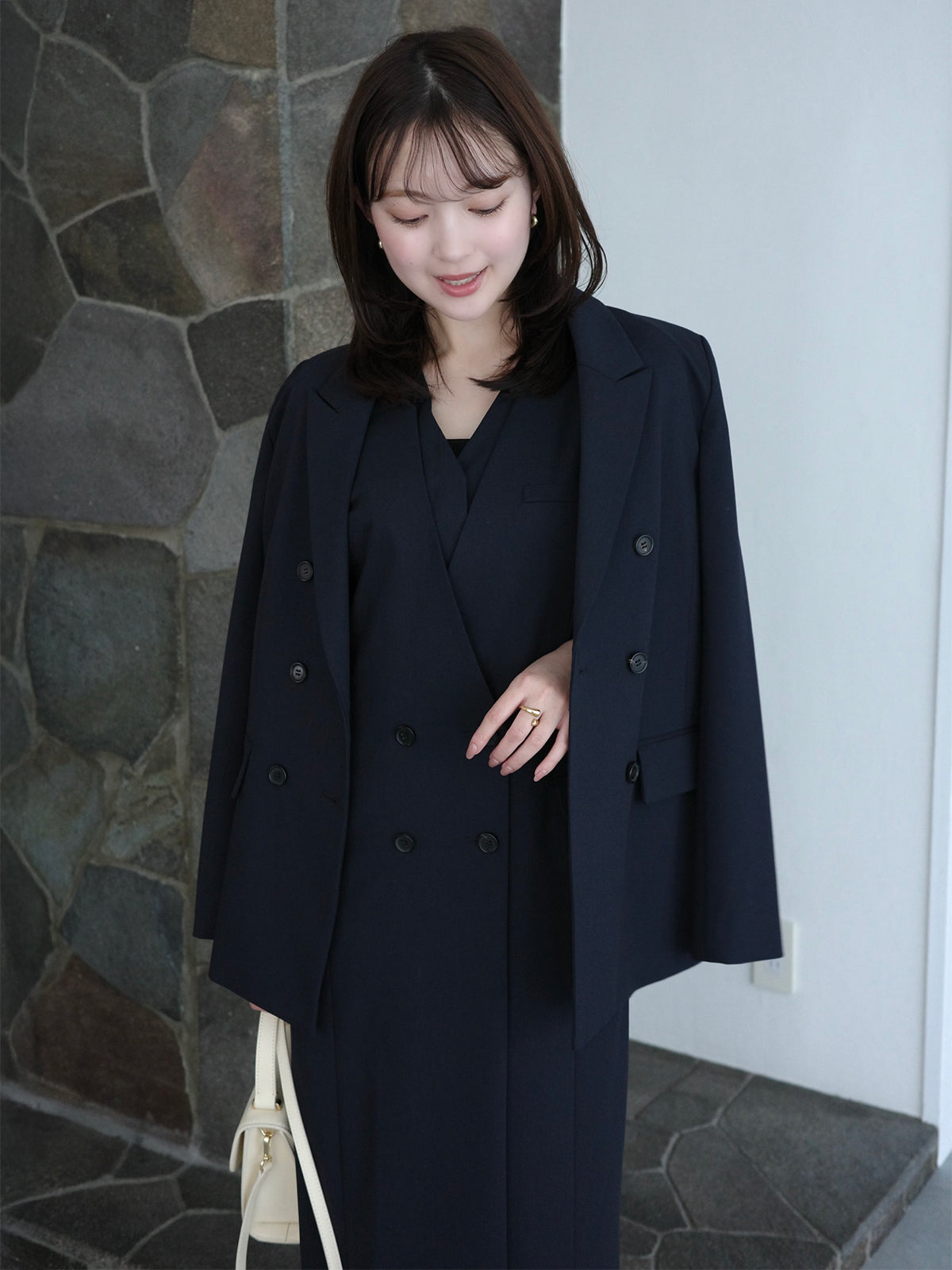 レイヤードジレワンピース