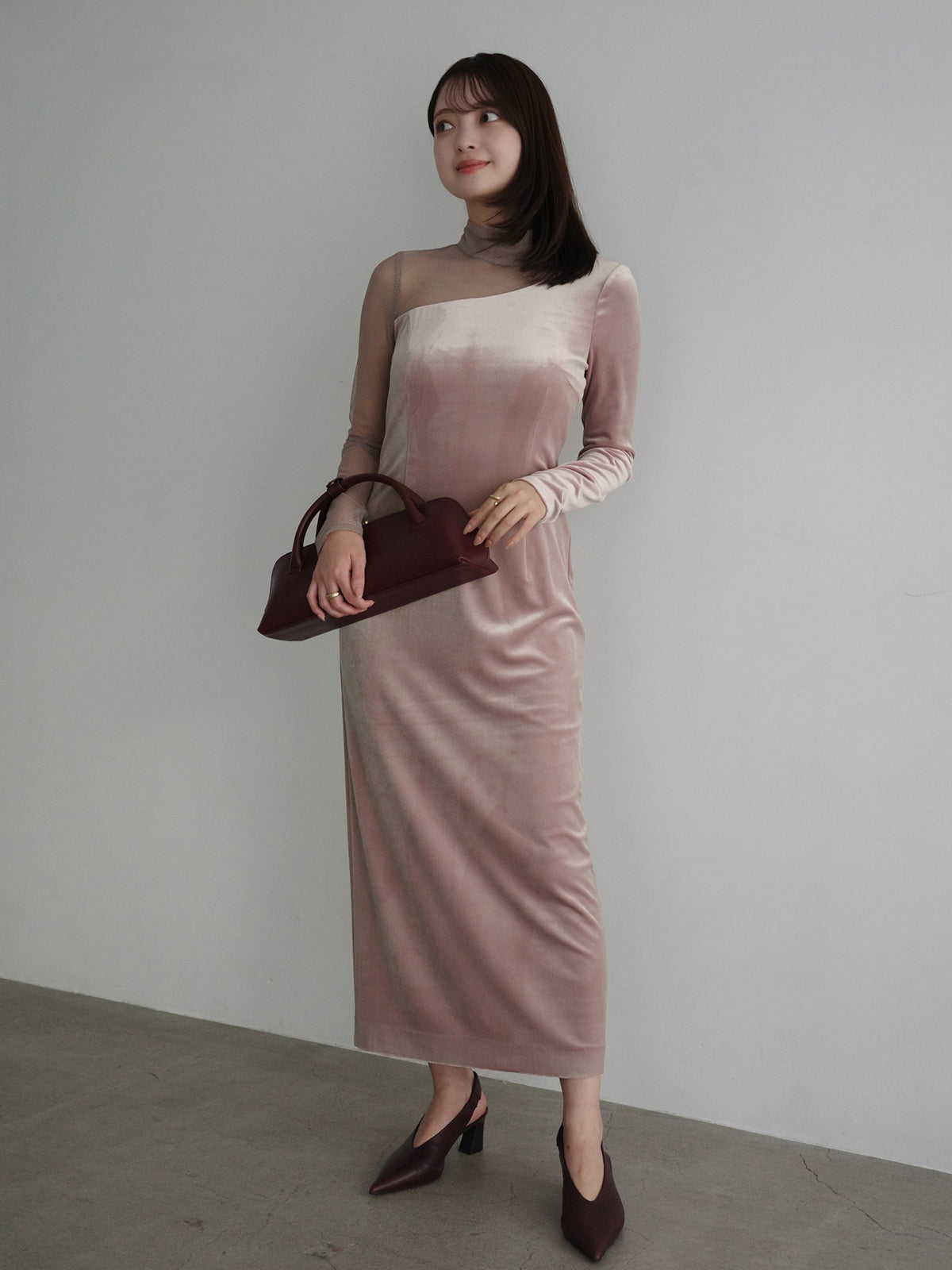 シアーコンビタイトワンピース