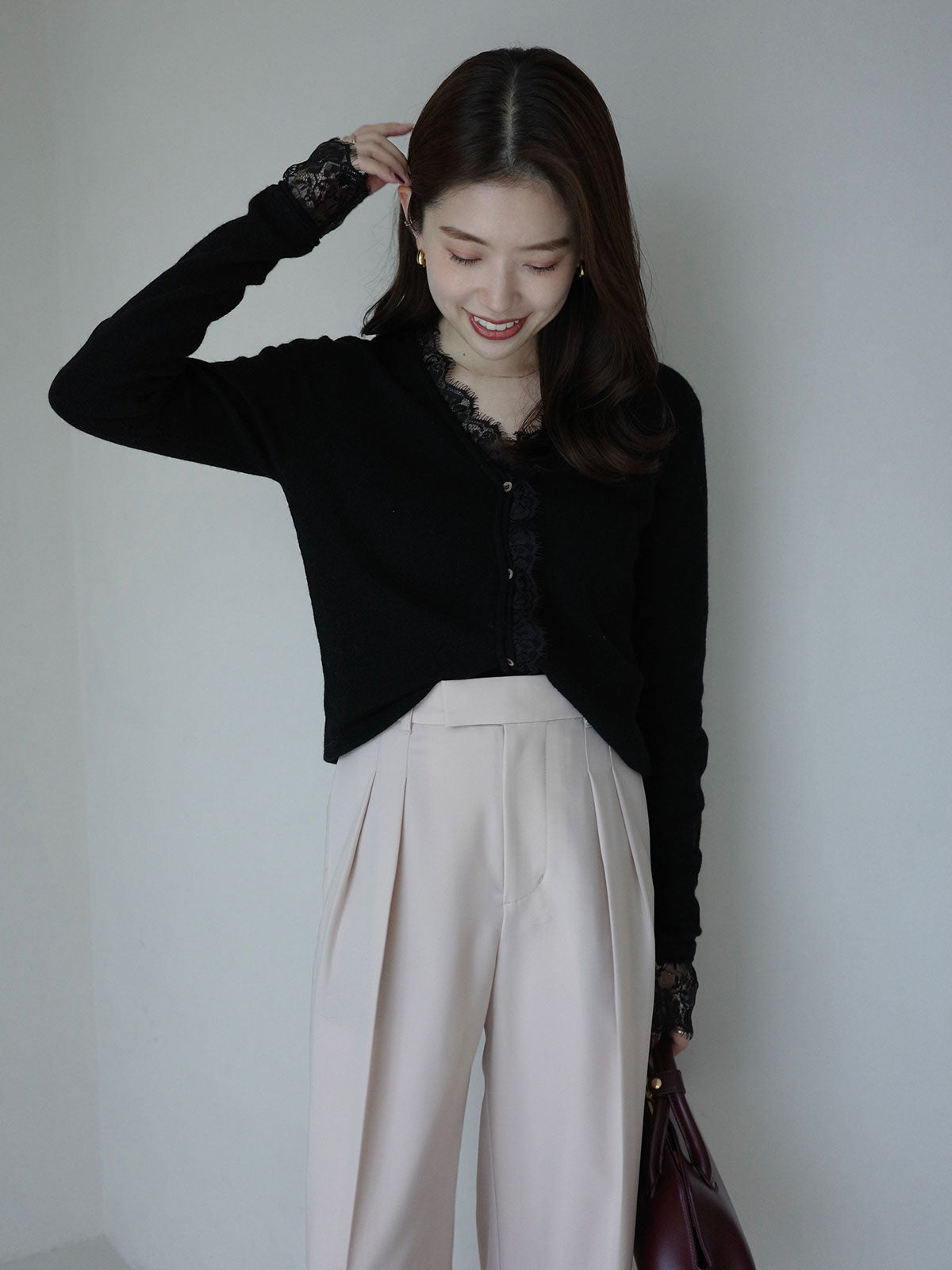 미드웨이트 투턱 와이드 팬츠