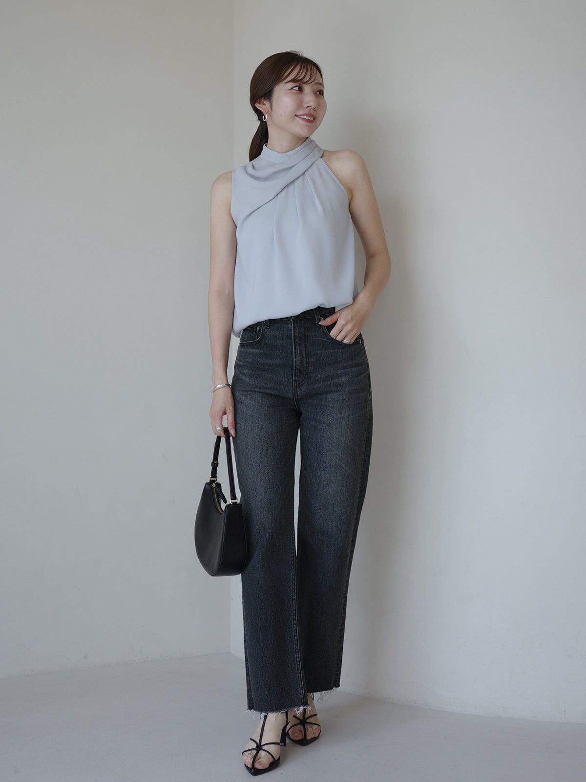 Halter ánuans Neck Top