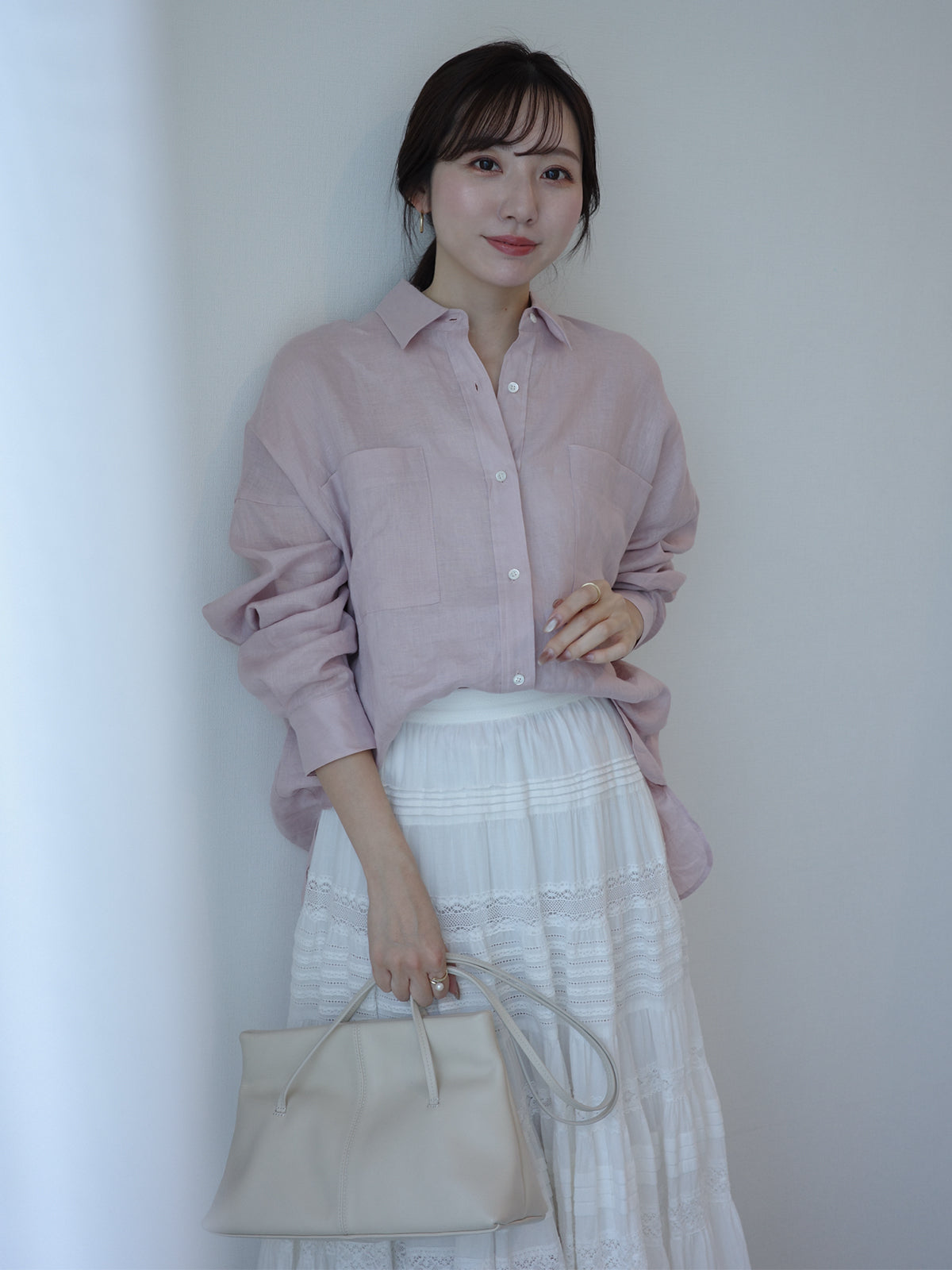 レースパネルティアードスカート