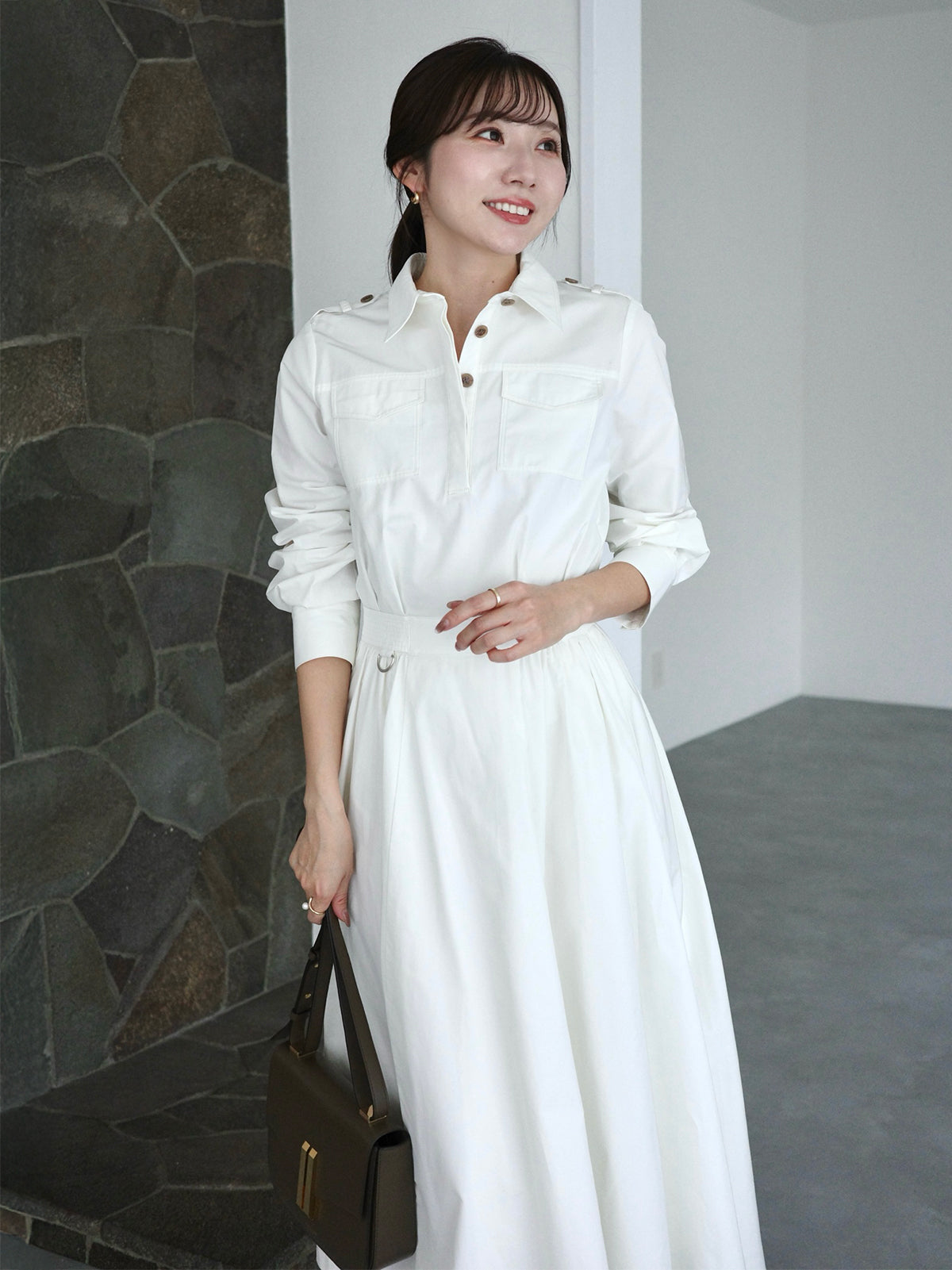 トレンチライクフレアワンピース