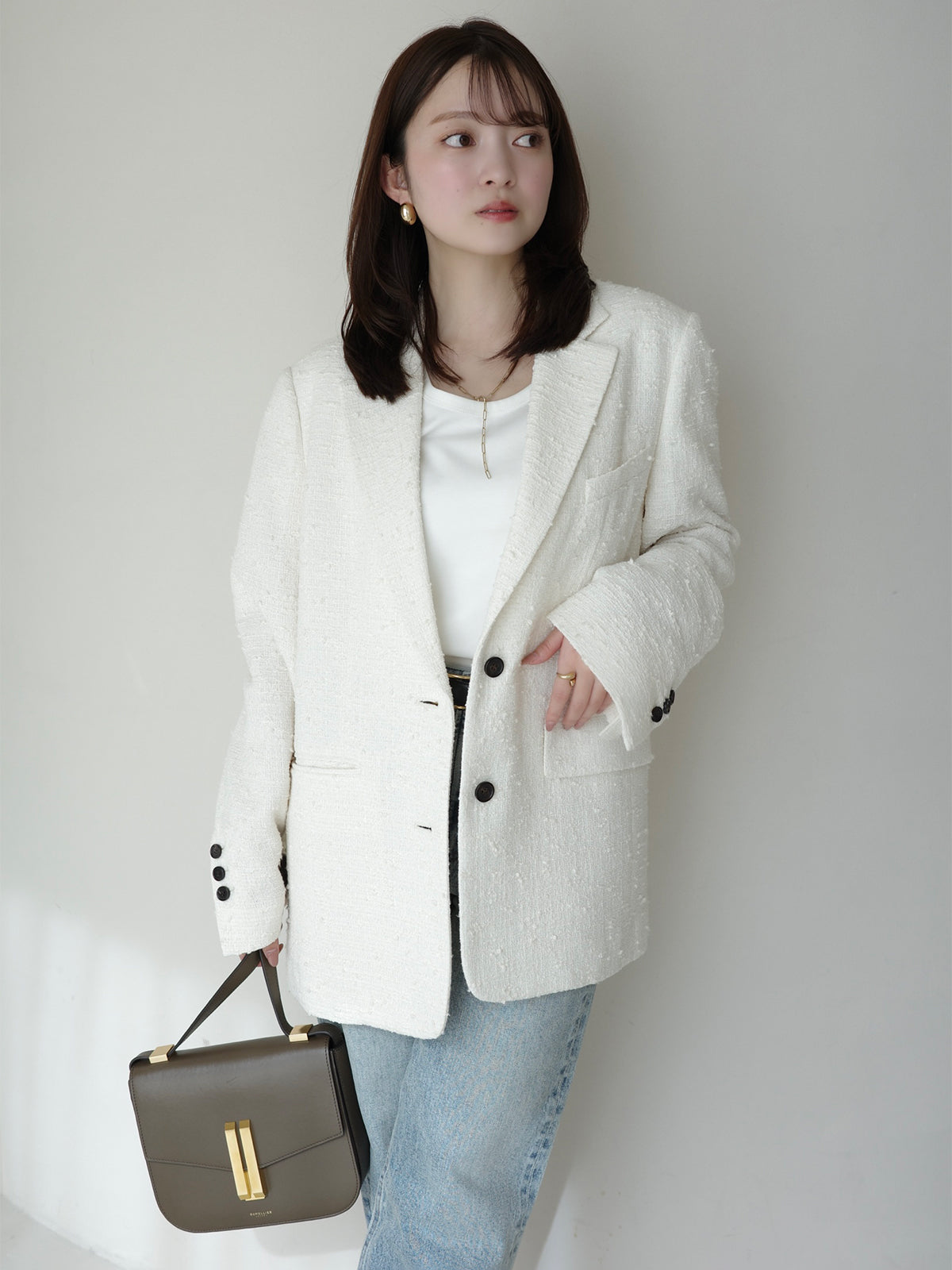 丝滑触感棉质U领T恤