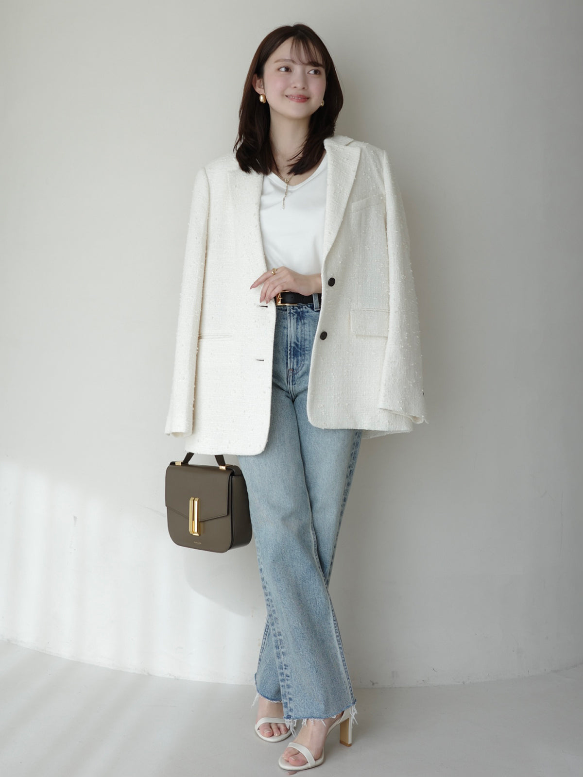 丝滑触感棉质U领T恤