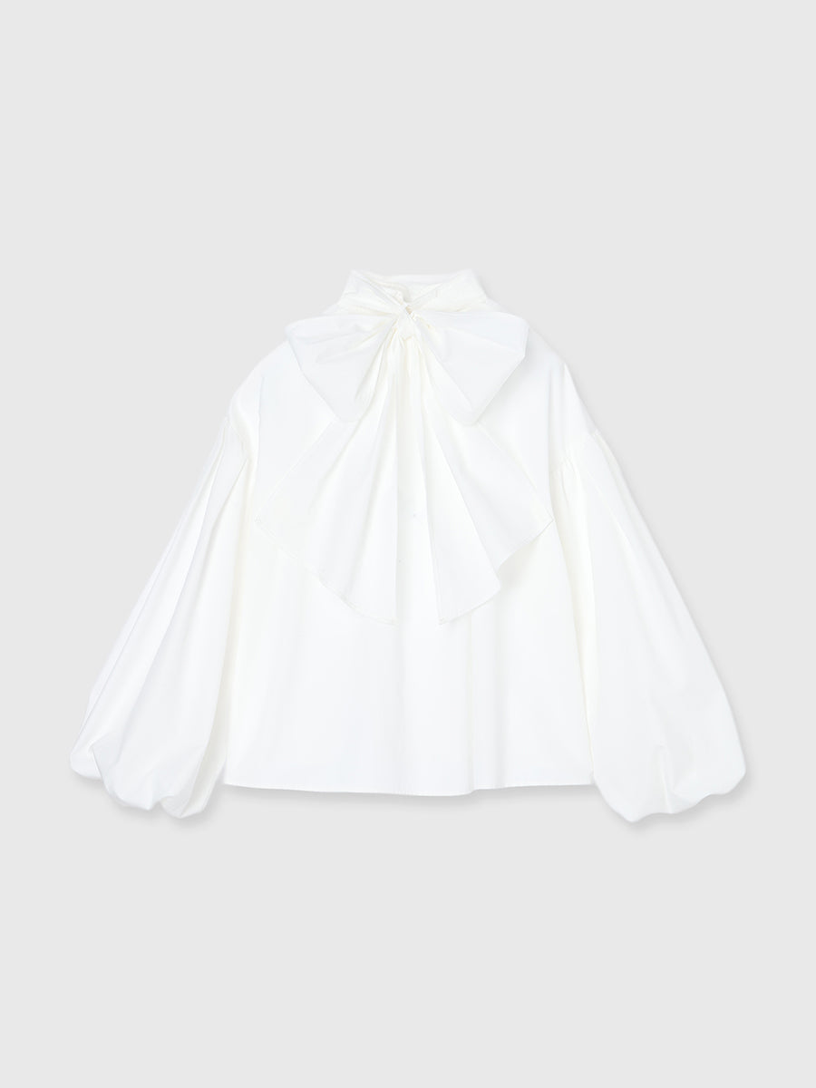 Anniv.バルーンスリーブボウタイブラウス