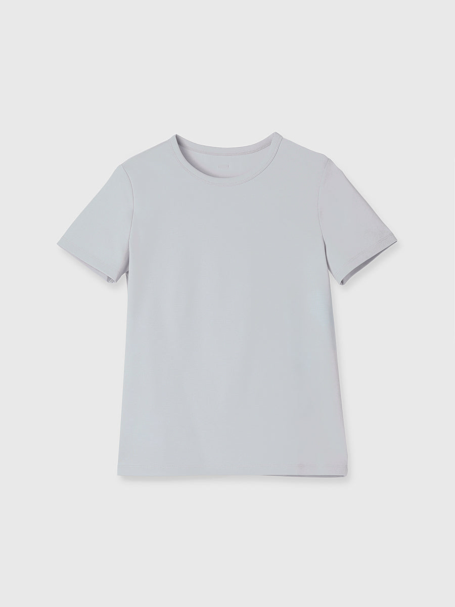シルクタッチコットンスリムフィットT