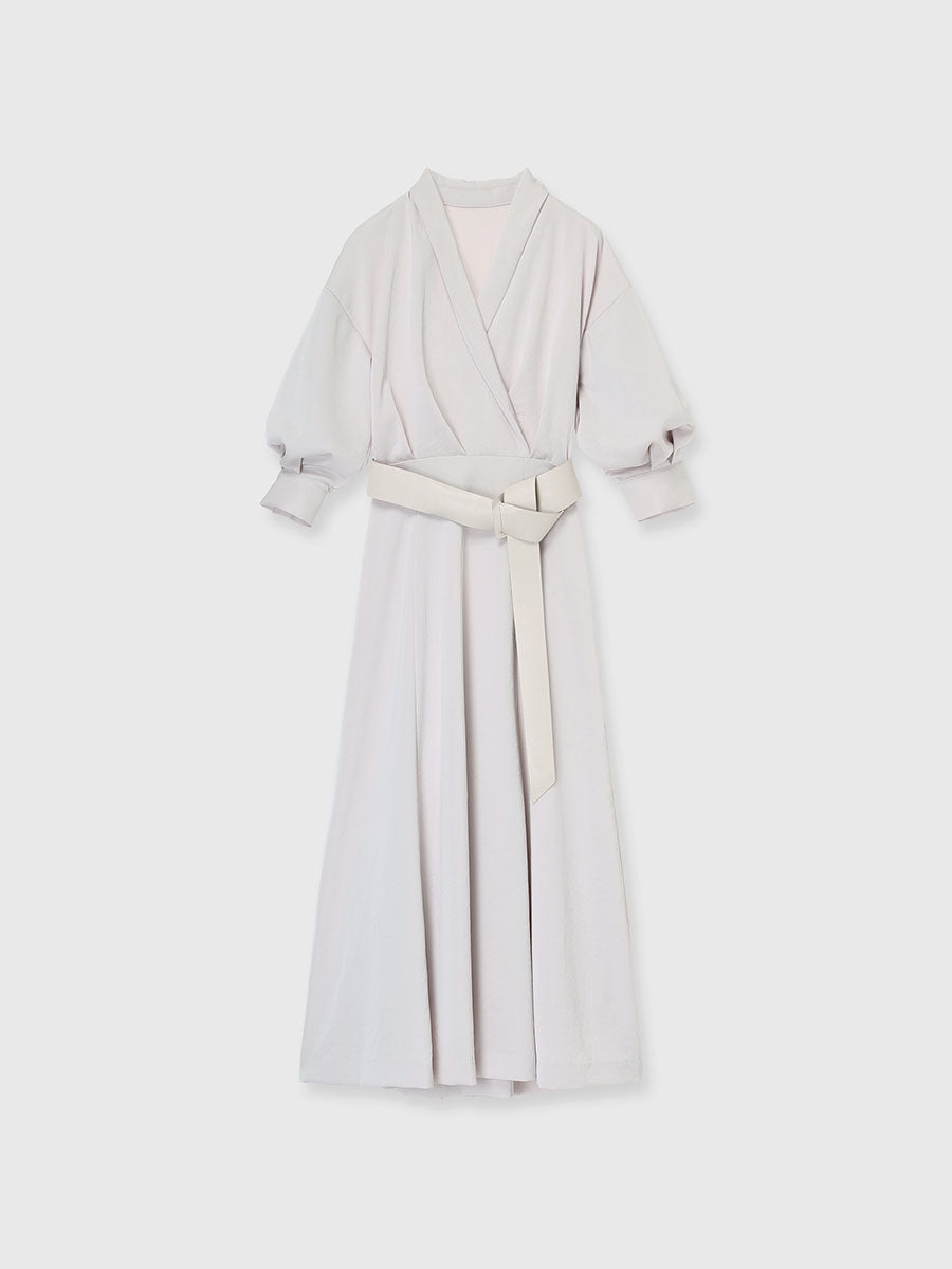 ショールカラーナローワンピース