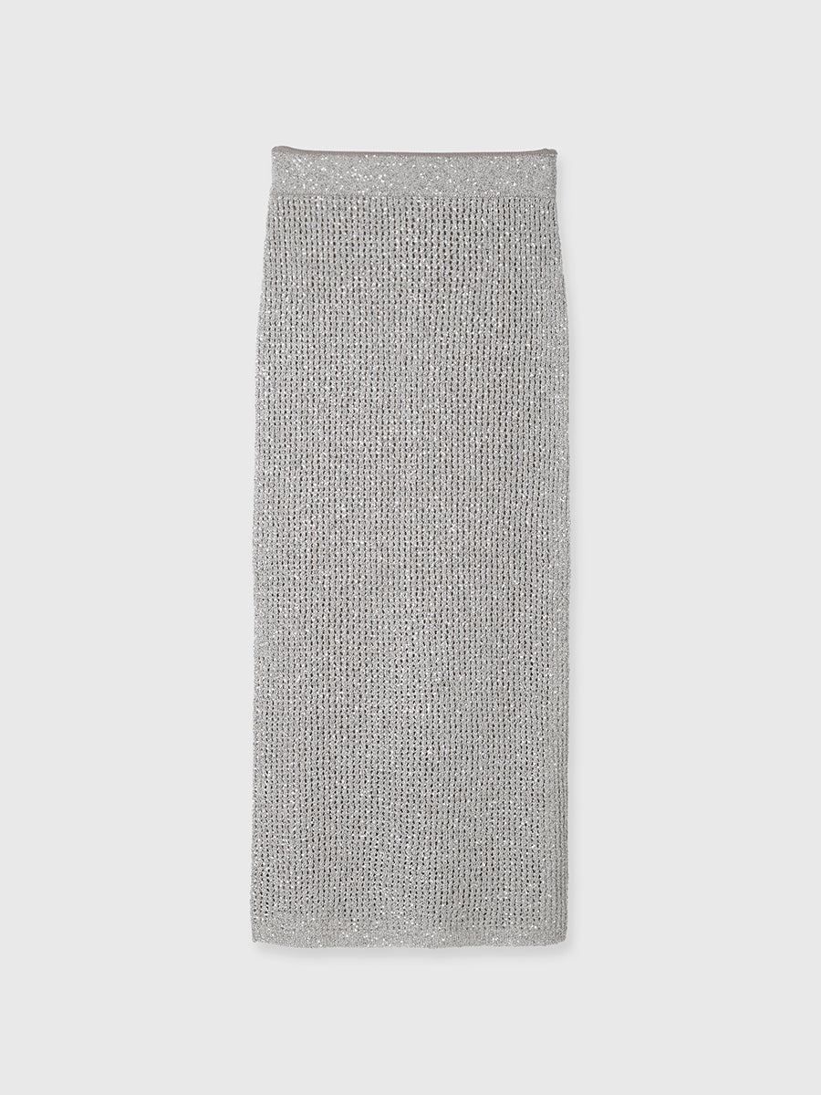 スパンコールニットタイトスカート