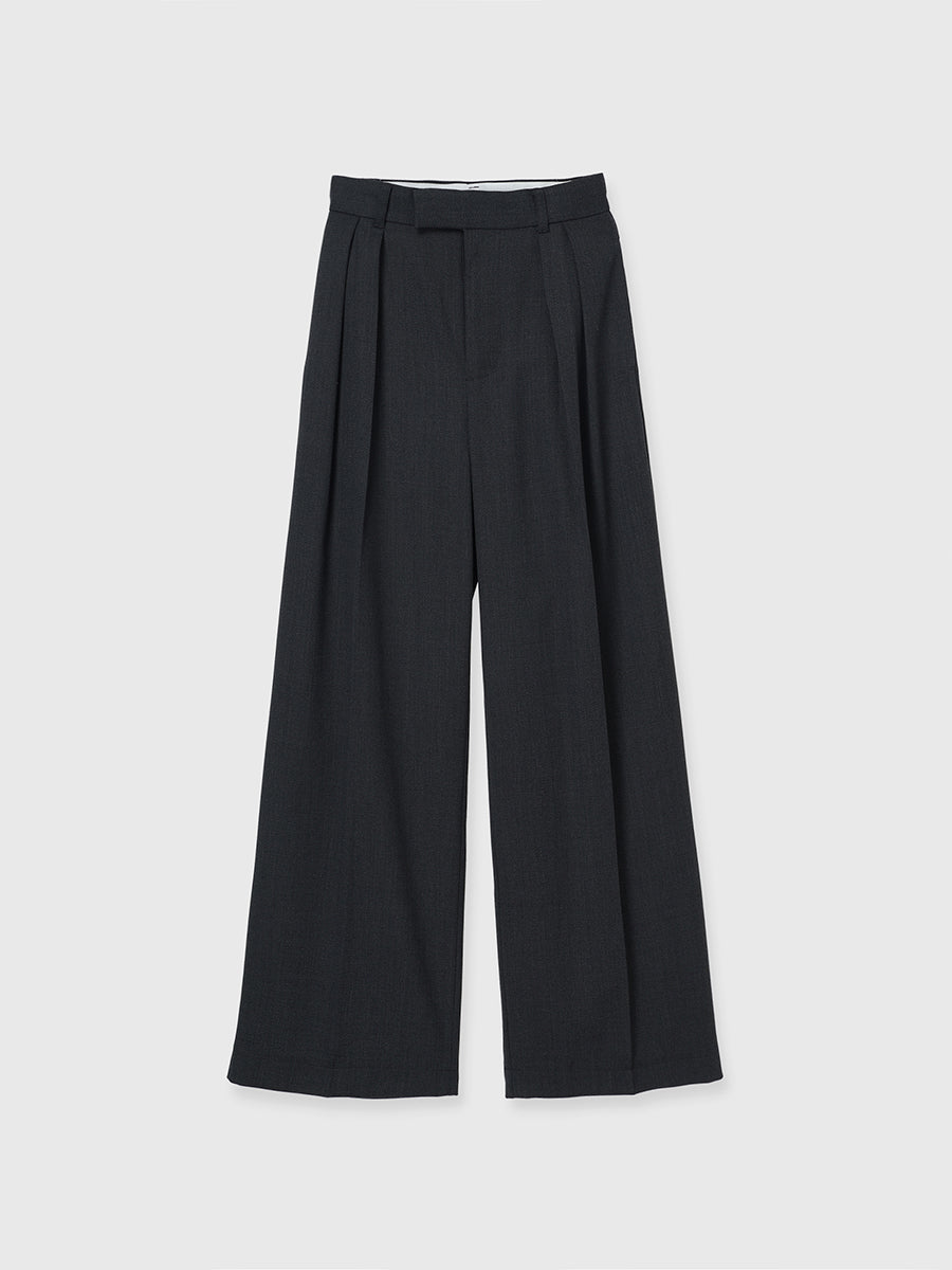 ベーシックタックワイドパンツ