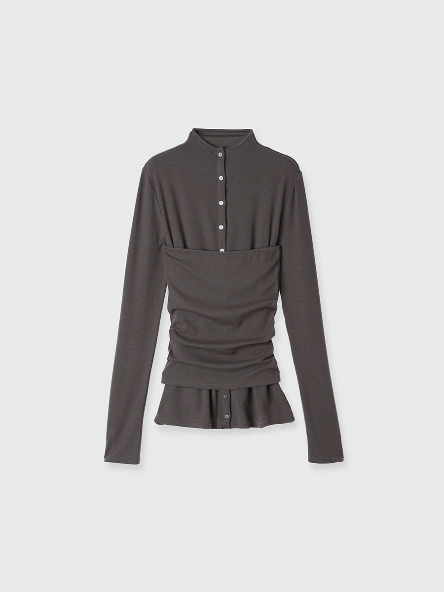 テンセルウールレイヤーカットトップス