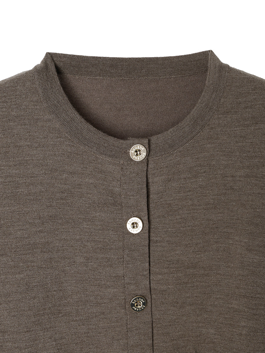 ベーシックウールニットカーディガン