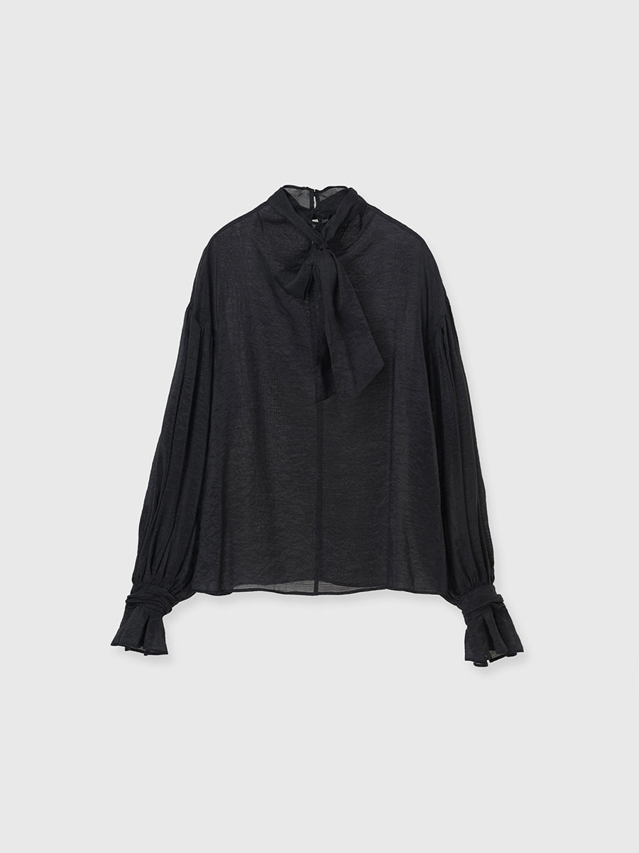 【ぐまち】anuans ハイネックシアーボウタイブラウス ハイネックシアーボウタイブラウス