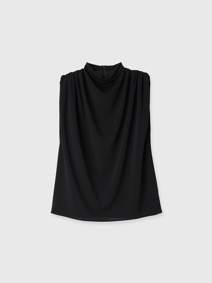 주름 드레이프 컷 탑