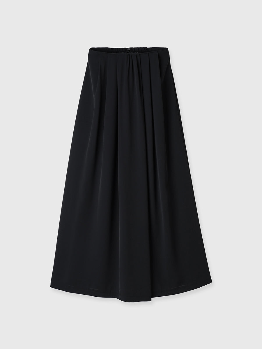 ライトダブルサテンハイウエストパンツ