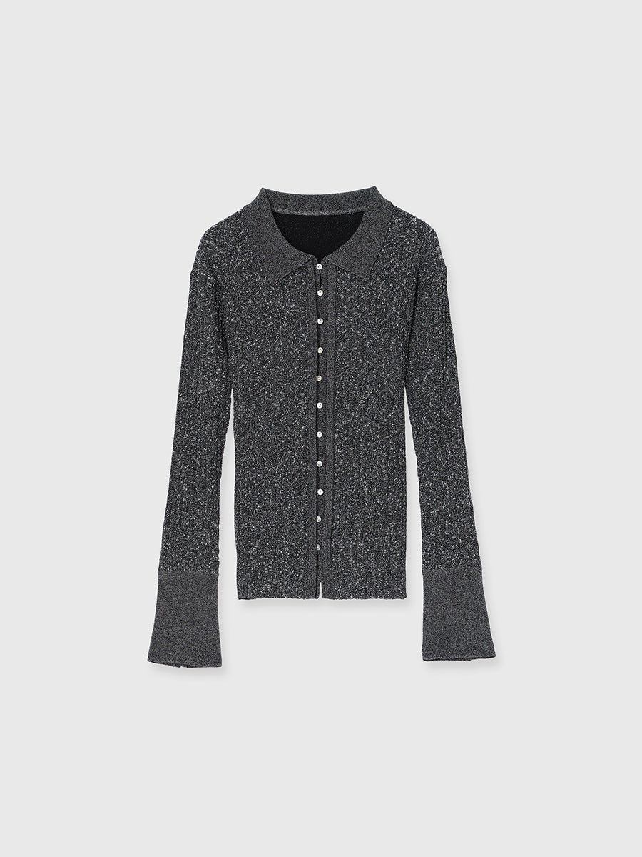 【再値下げ】YANYAN KNIT ラメニットトップス ネップラメニットトップス