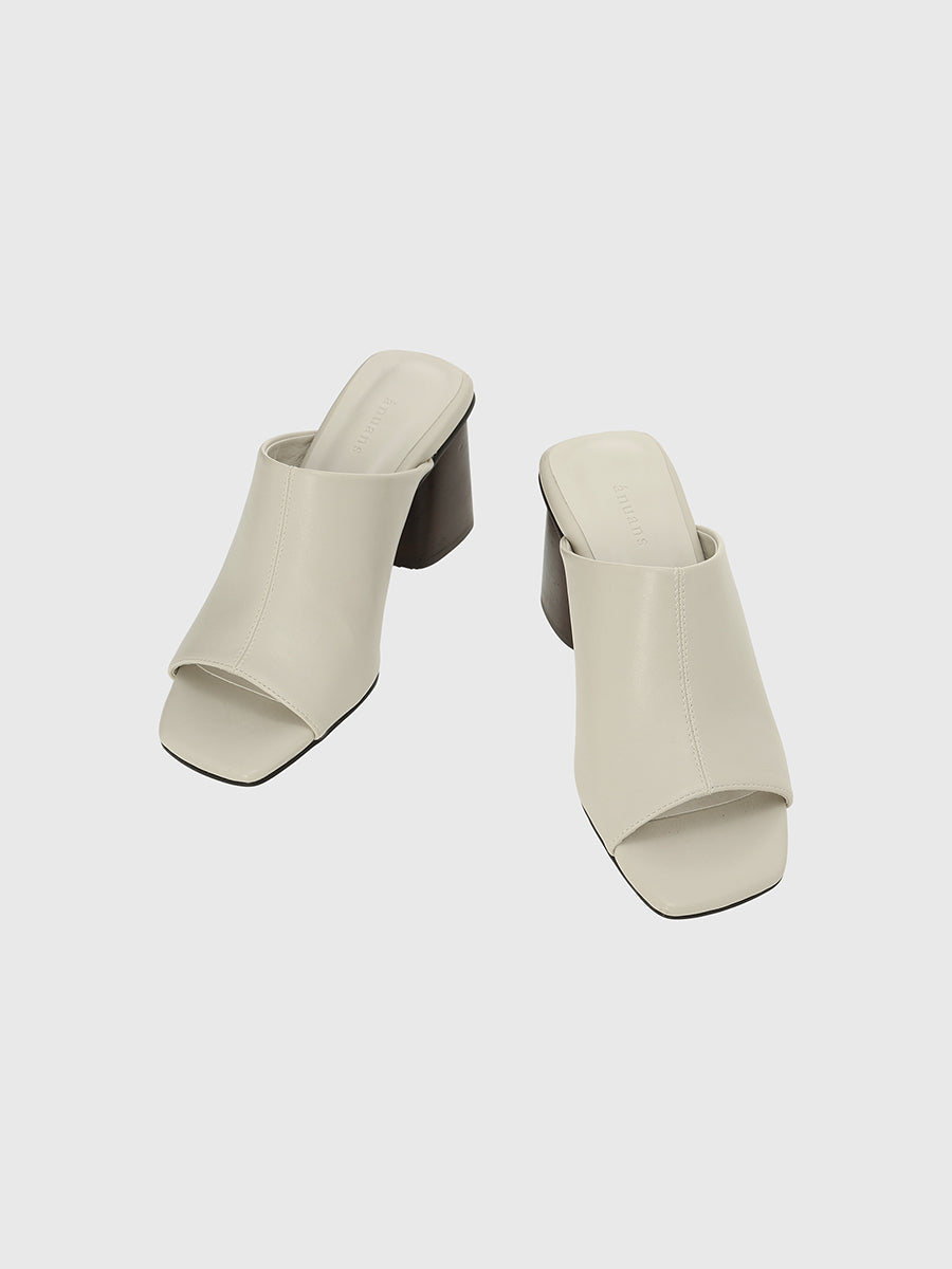 anuans ウッドヒールサンダル ウッドヒールサンダル
