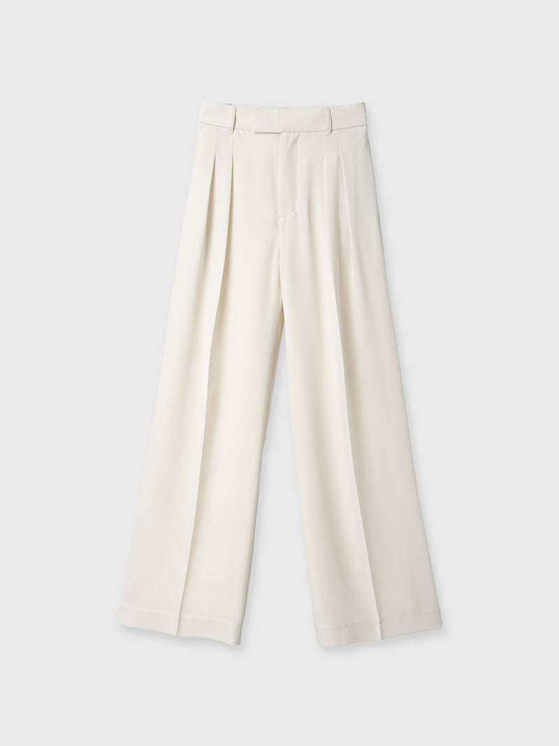 Two-tuck wide pants