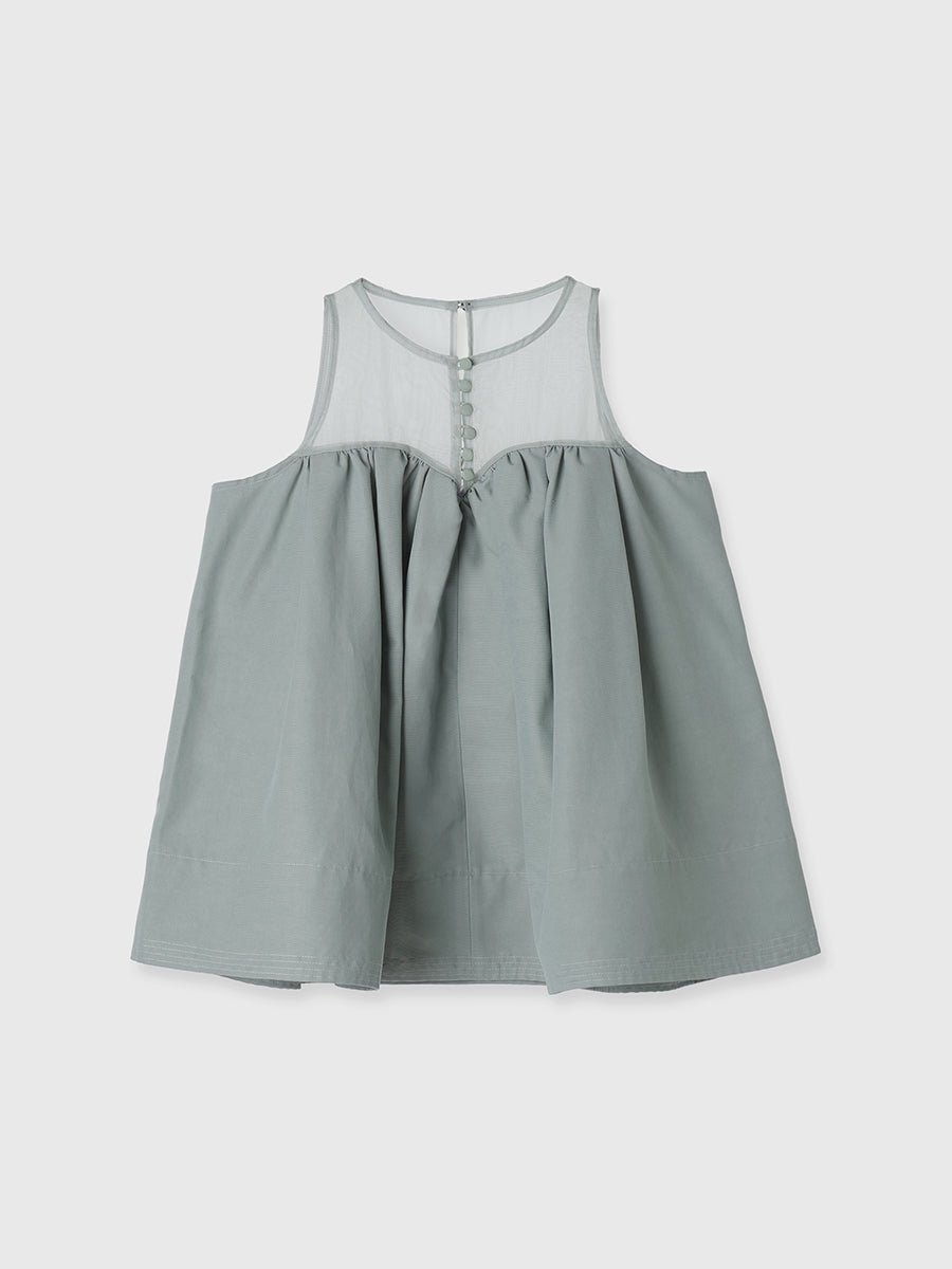 アニュアンス　スプレッドフレアブラウス　グリーン スプレッドフレアブラウス