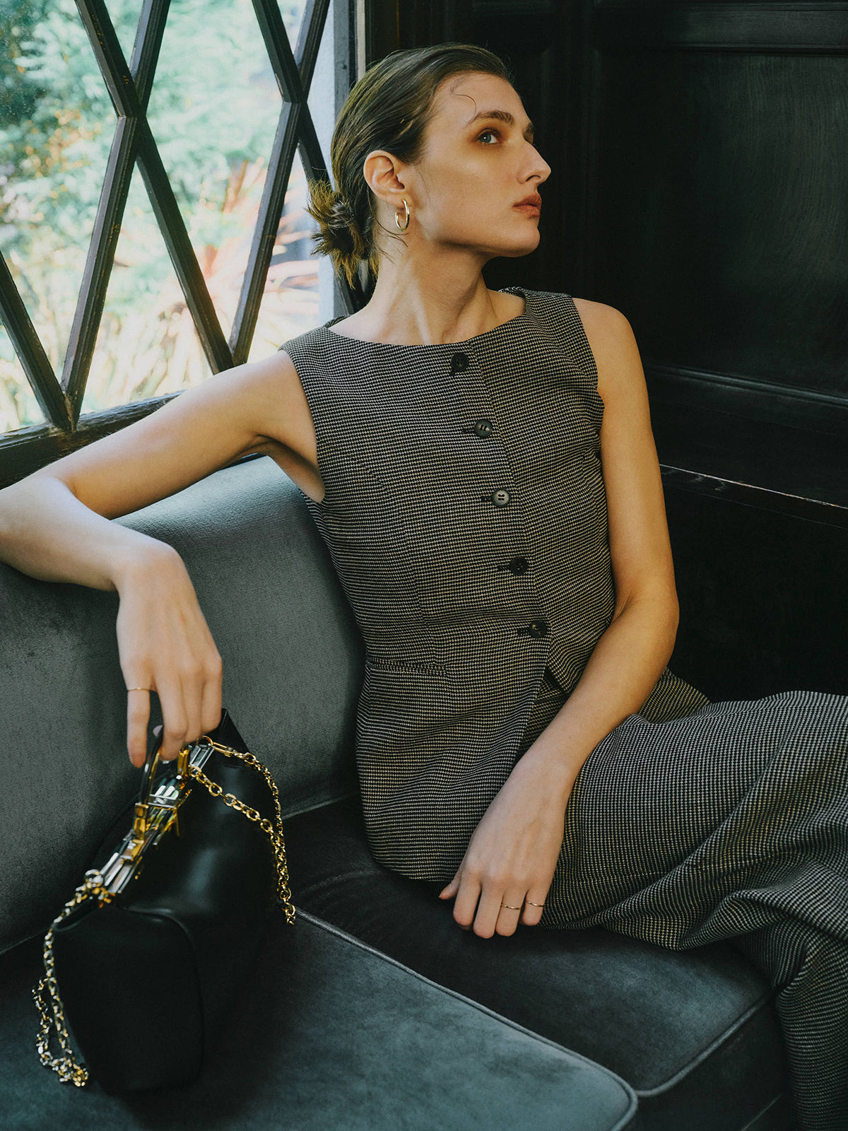 テクスチャーコンパクトジレ