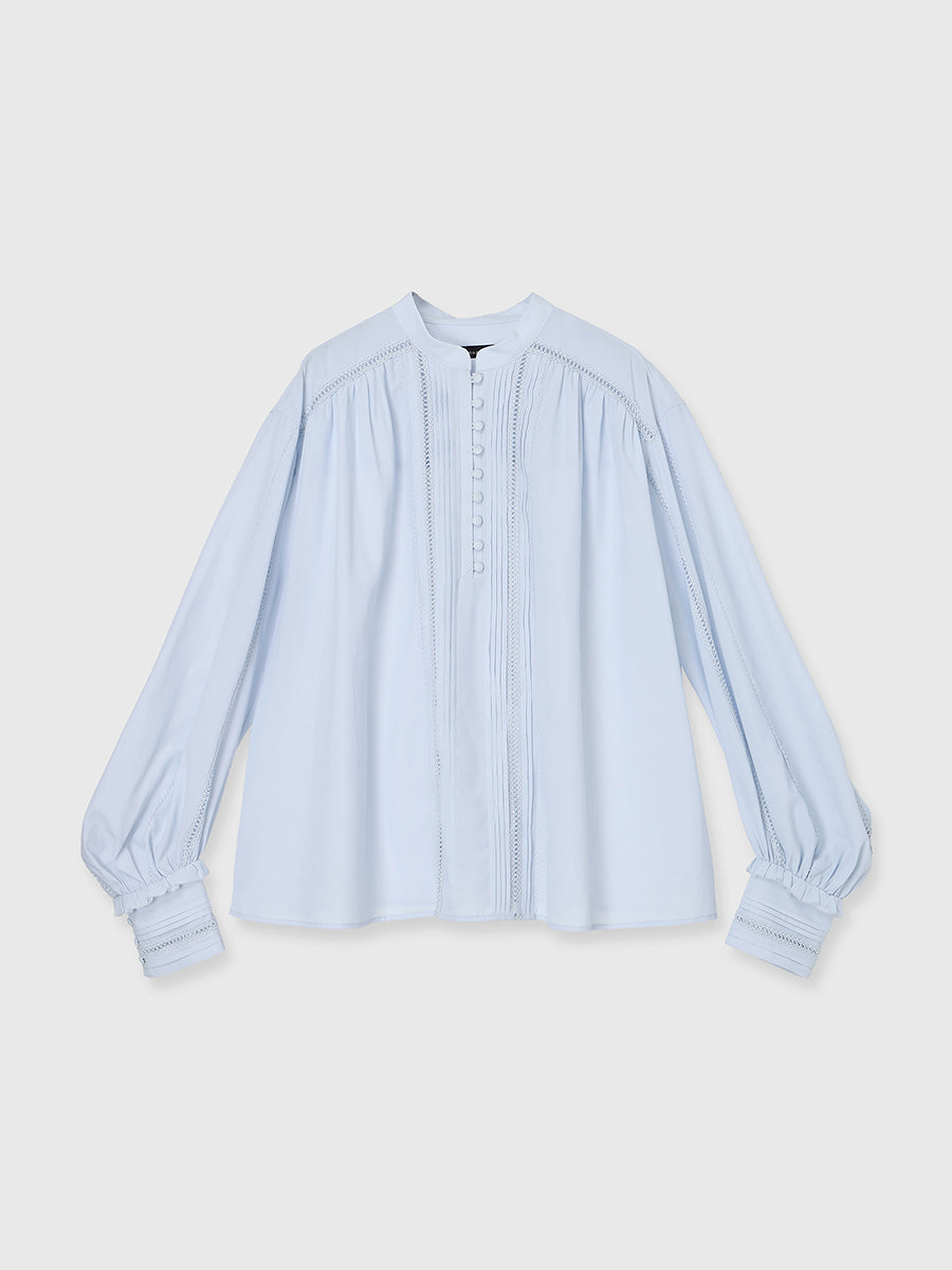 ピンタックギャザーボリュームブラウス