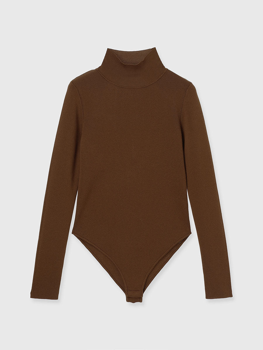 バックオープンニットボディスーツ