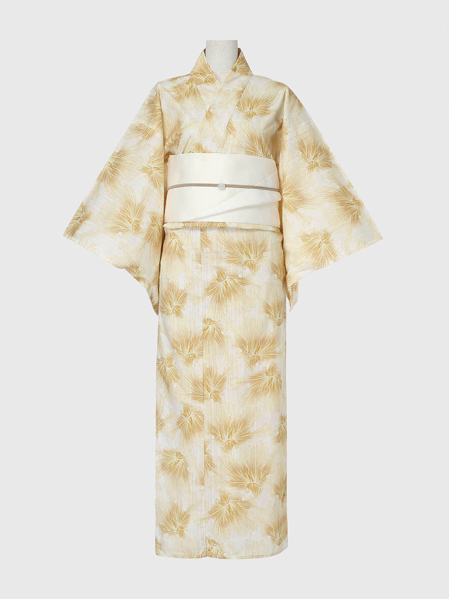 mist bloom yukata set - YELLOW