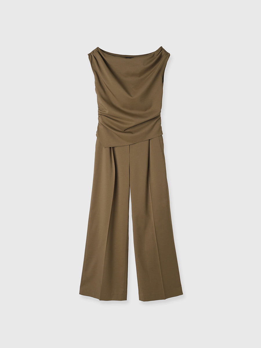 アシメドレープオールインワン