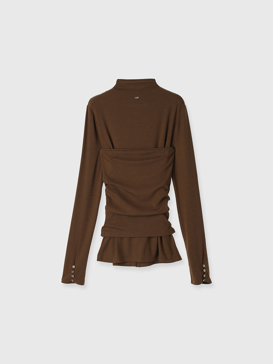 テンセルウールレイヤーカットトップス