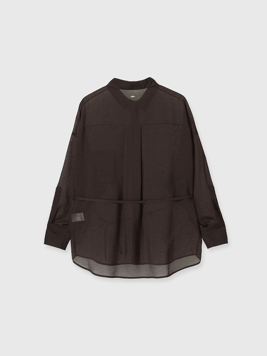 ベルテッドシアーオーバーシャツ　anuans ベルテッドシアーオーバーシャツ