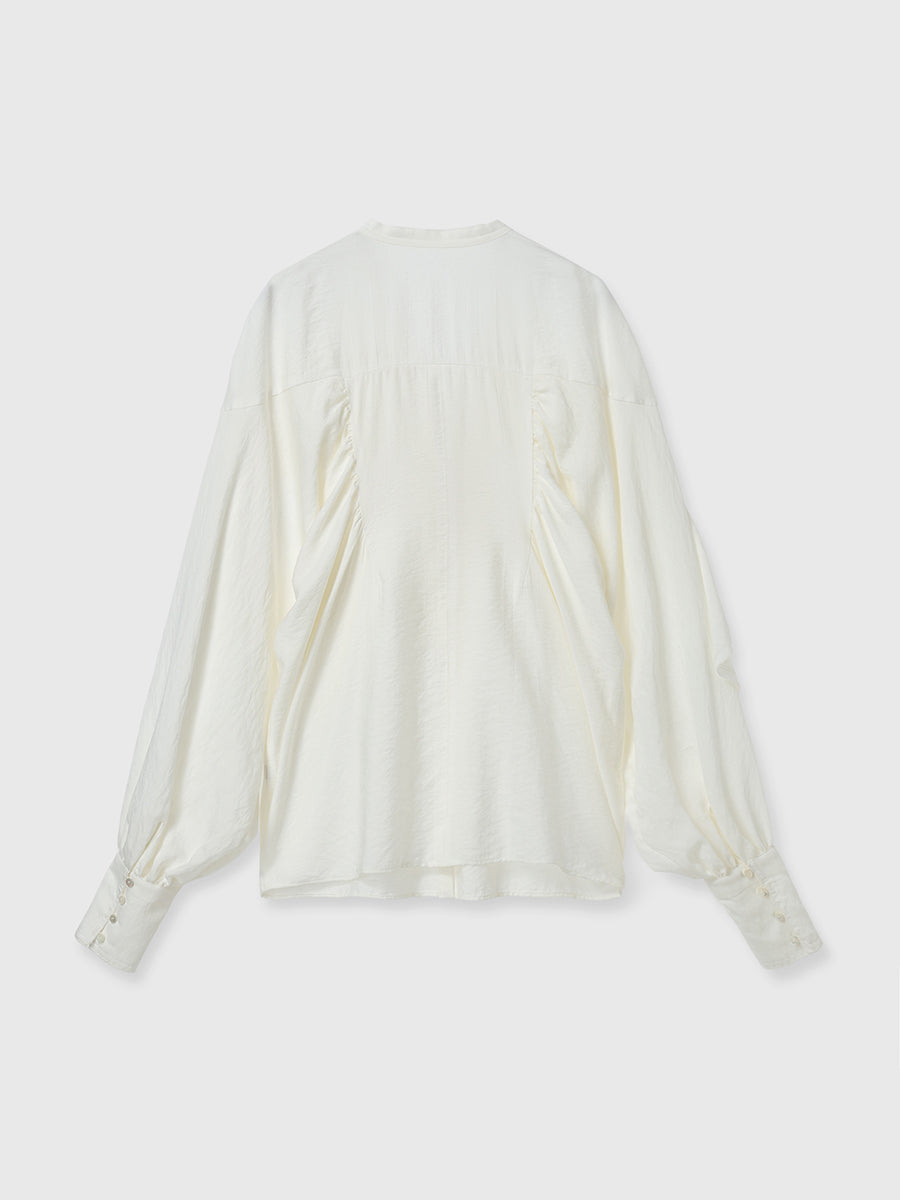 リンクルラッフルブラウス