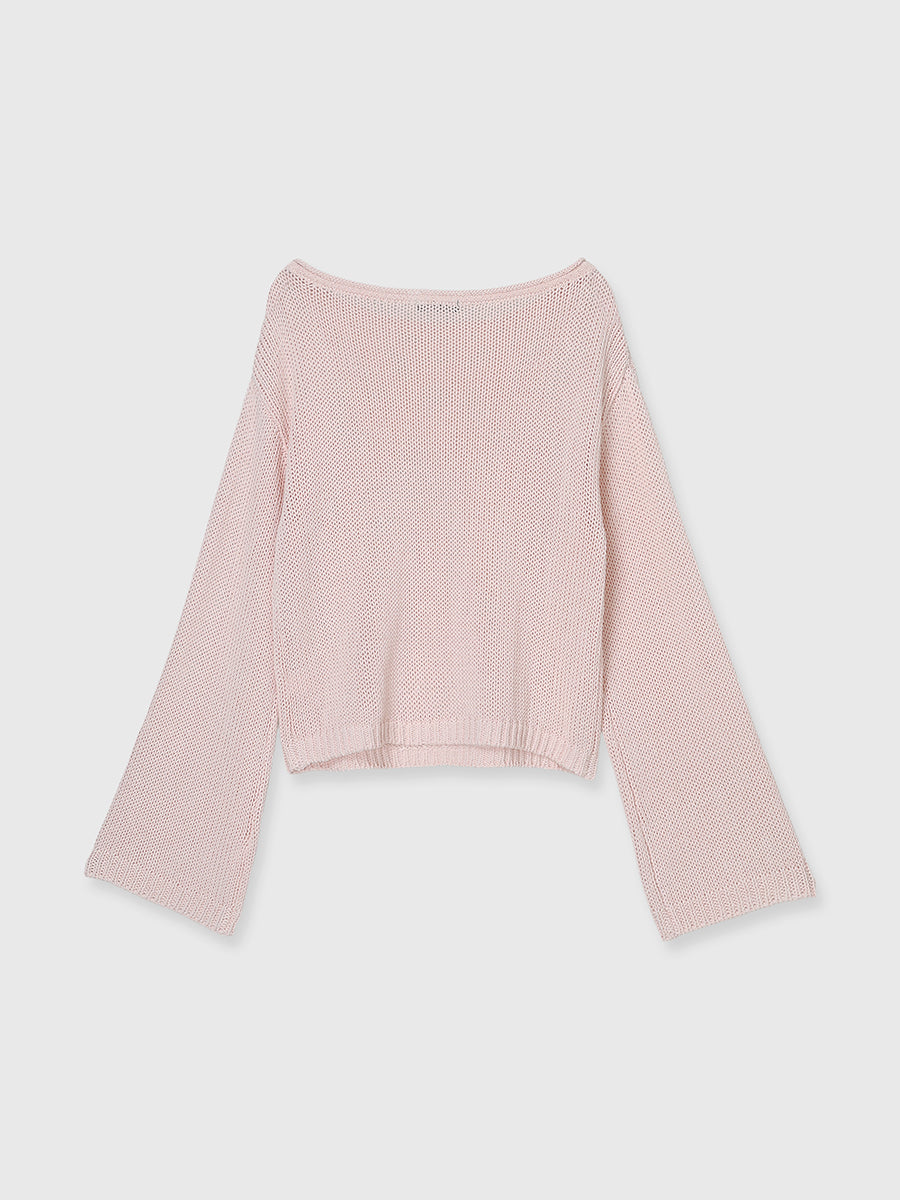 ペーパーヤーンニットプルオーバー