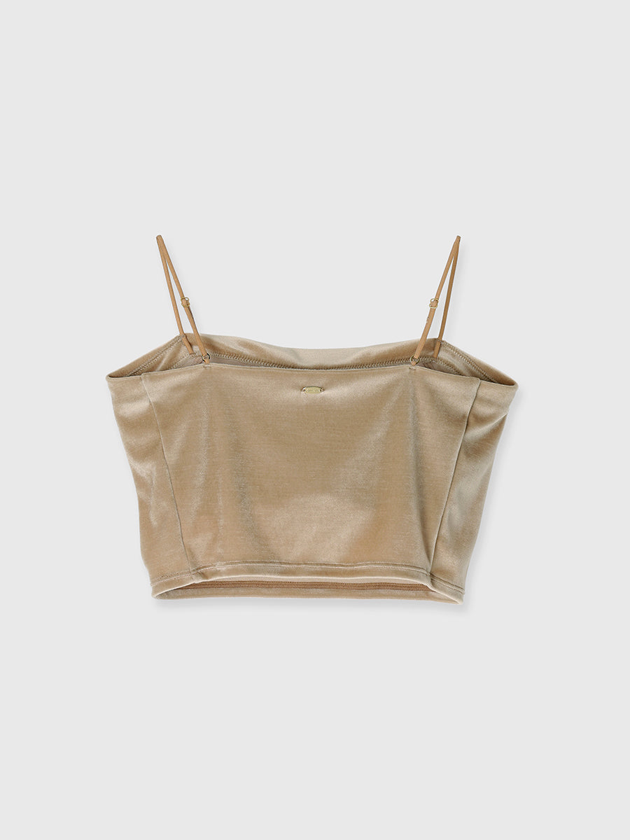 [OUR WACOAL×anuans] Cup-in Velour Short Camisole