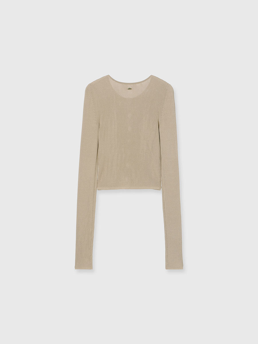 リュクスビスコースリブニットカーディガン