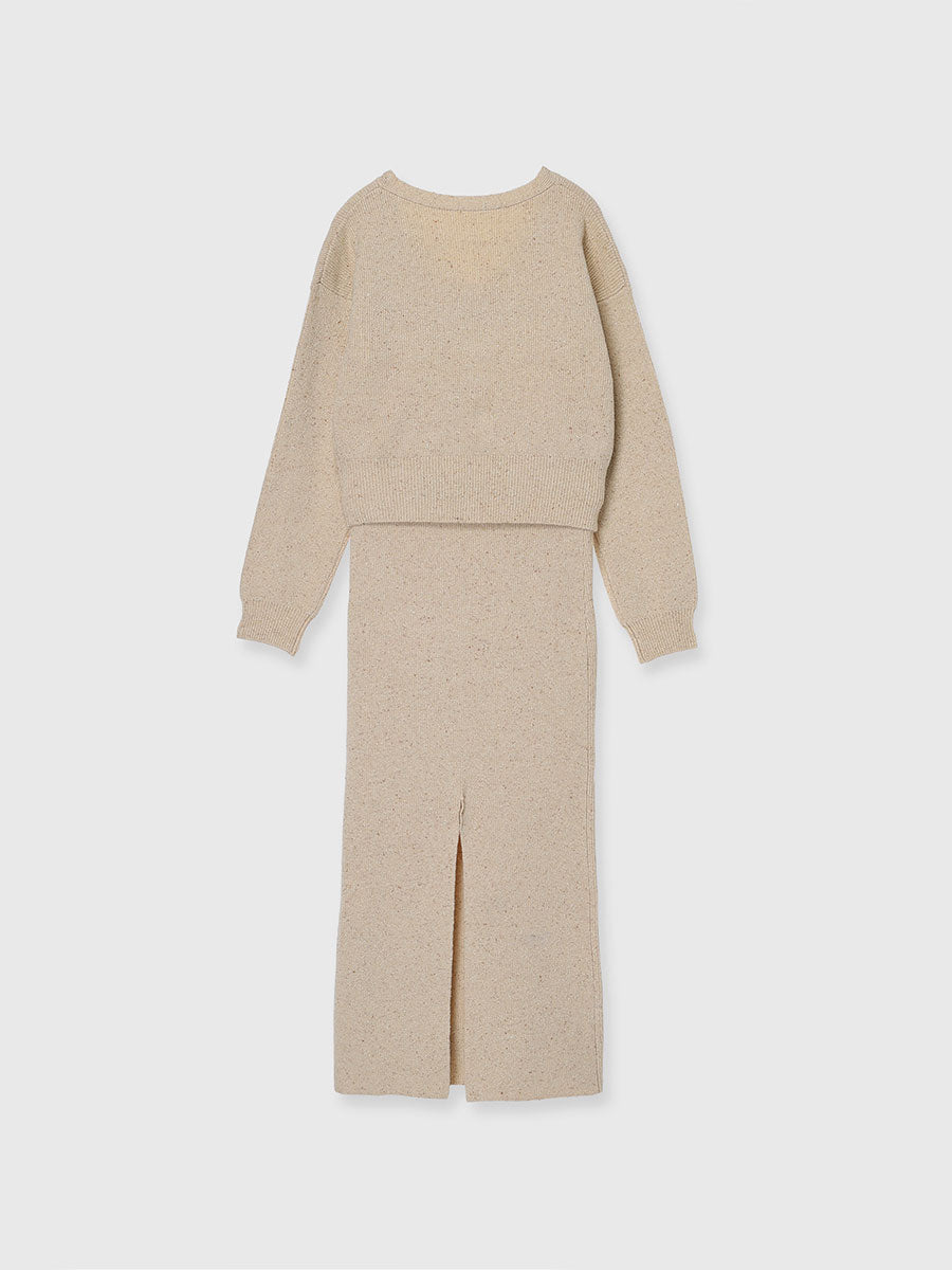 メランジヤーンニットセットアップ