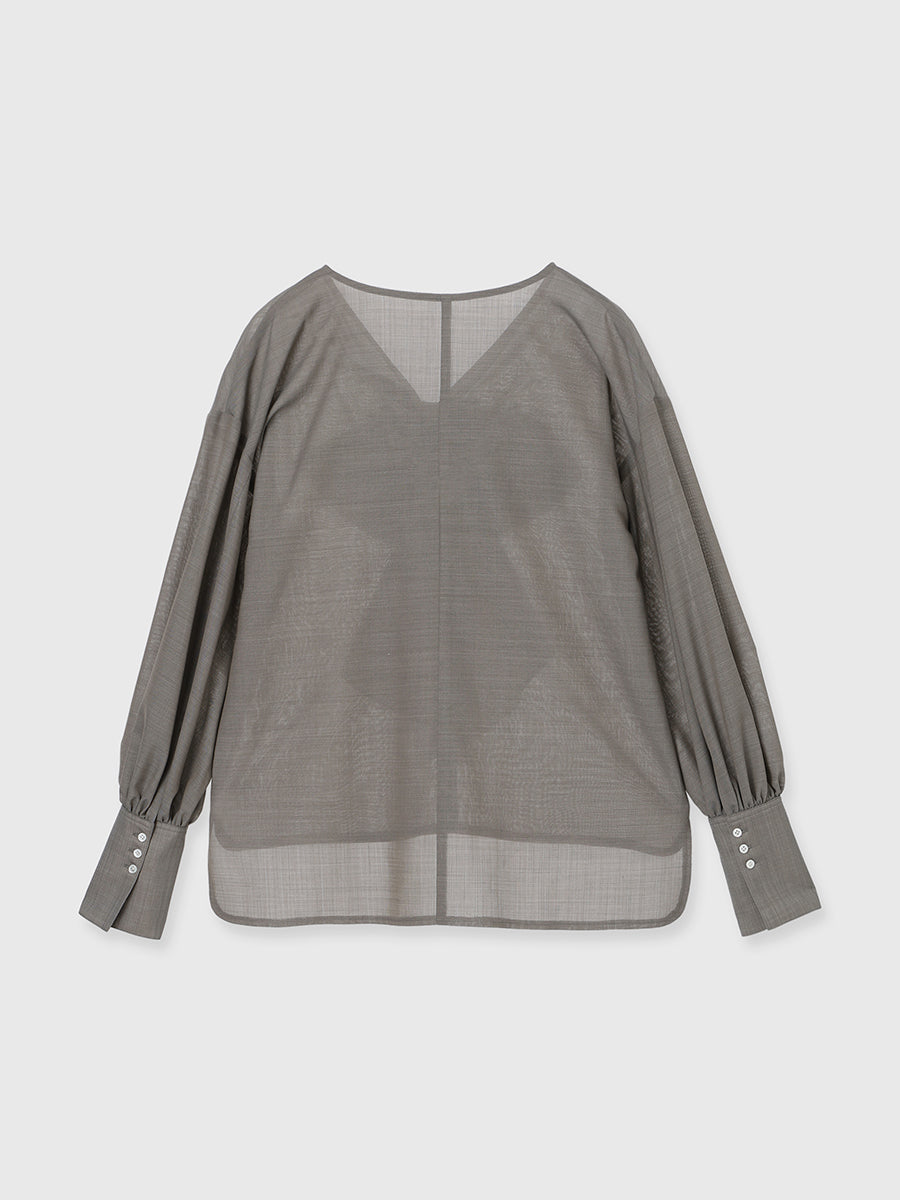 フロントリボンブラウス