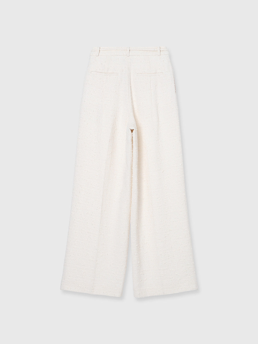 ツイードリボンベルトパンツ