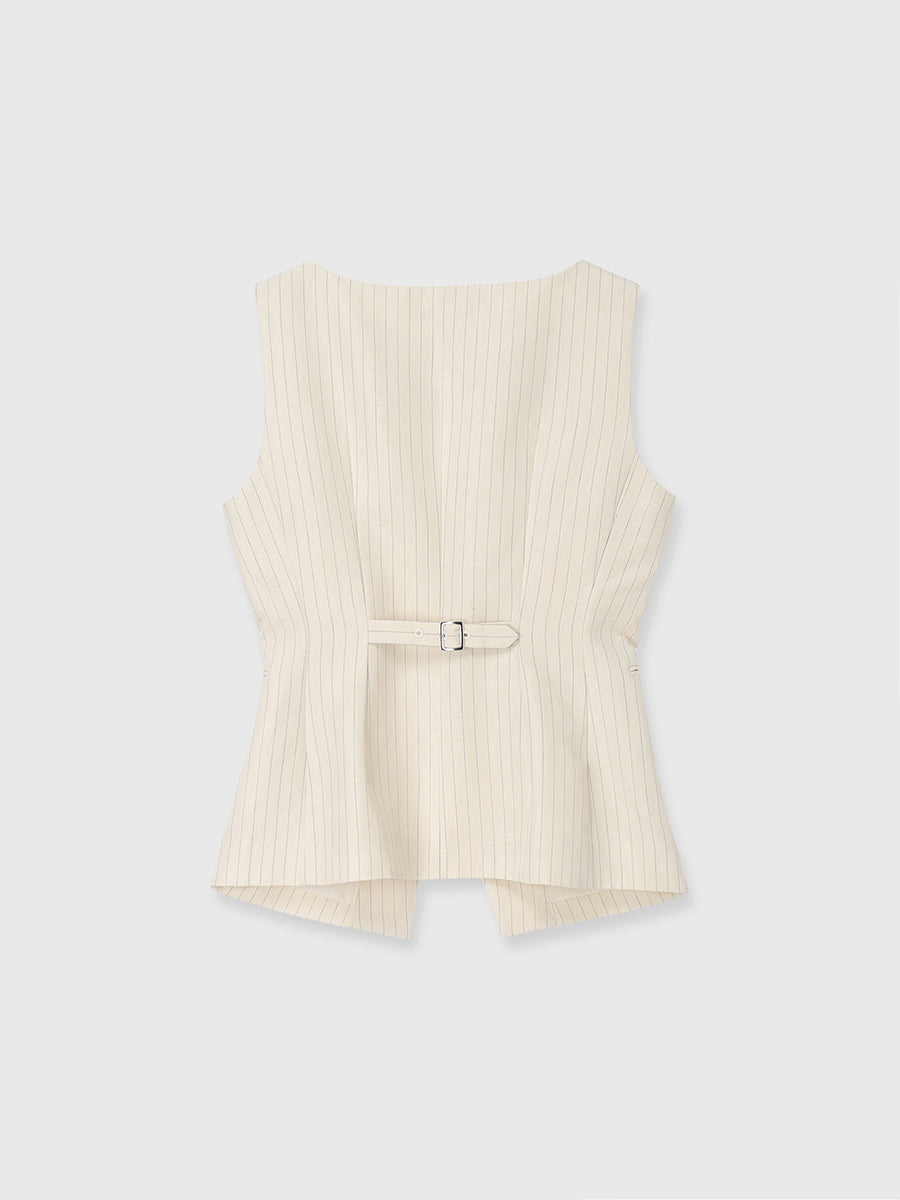 テクスチャーコンパクトジレ