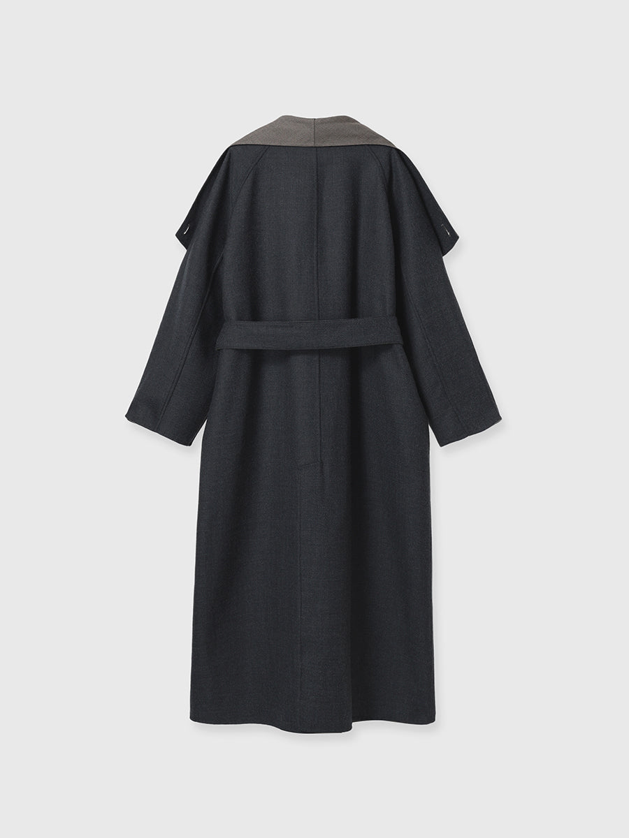 ウールリバーオーバーロングコート