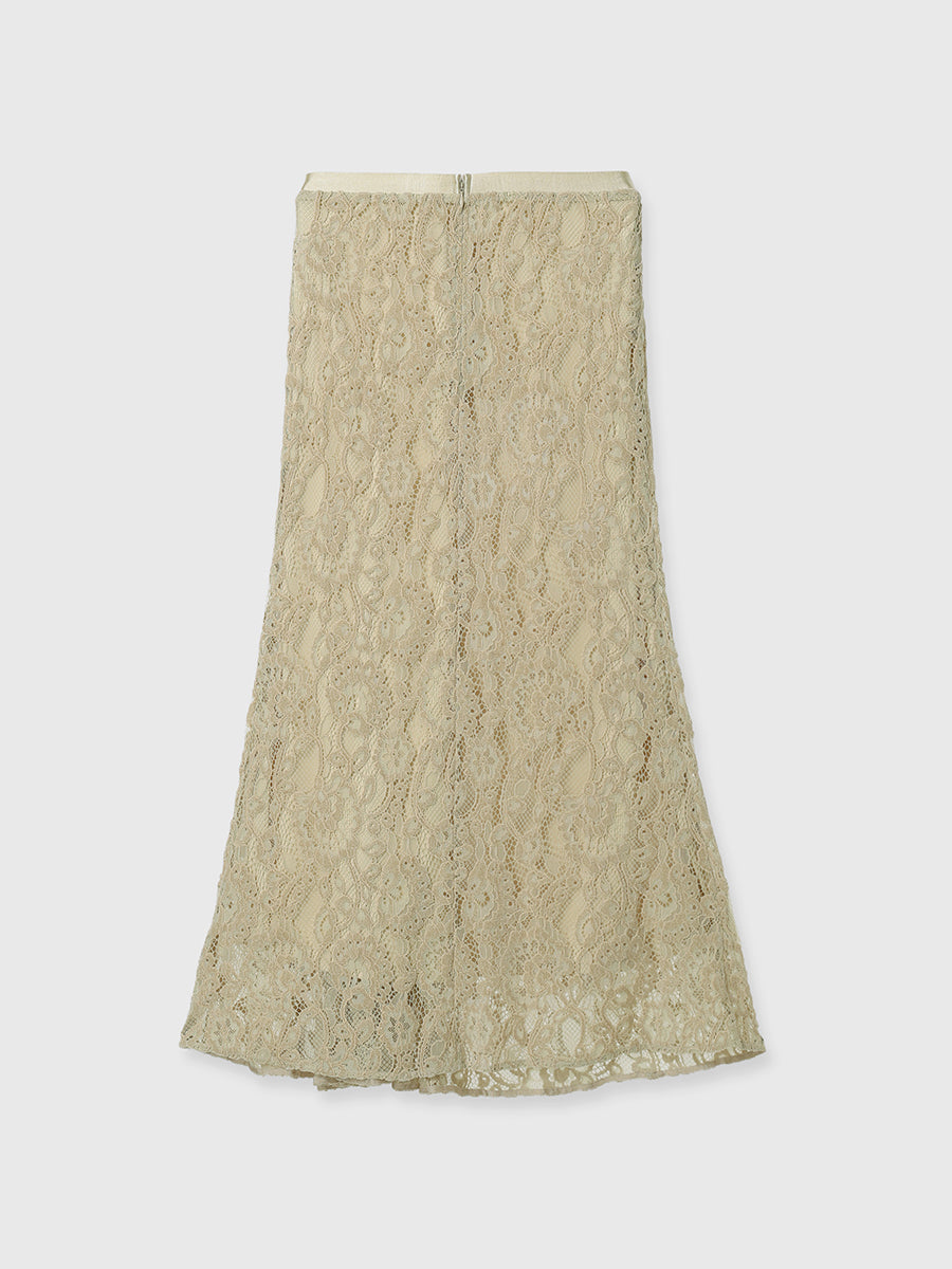 ベロアレースナロースカート