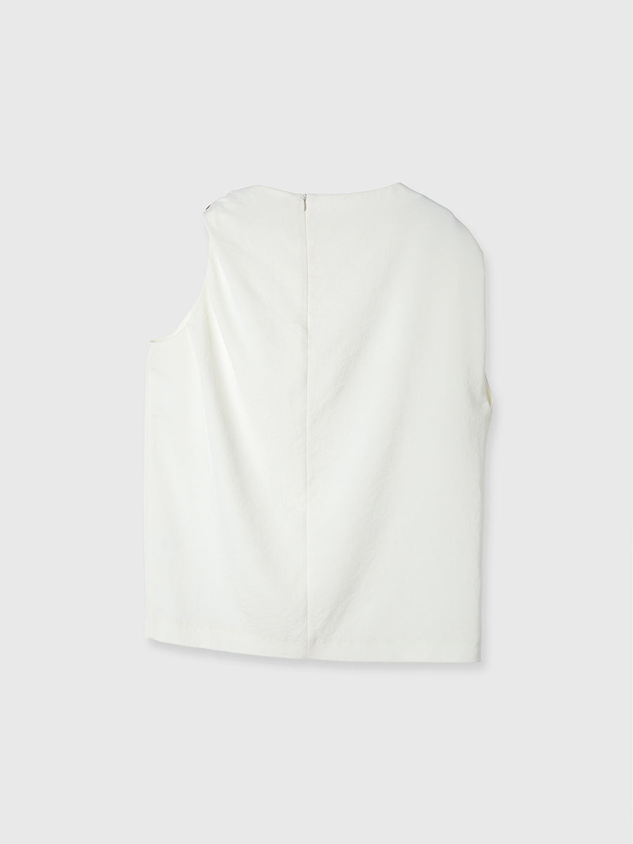 アクセサリードレープブラウス