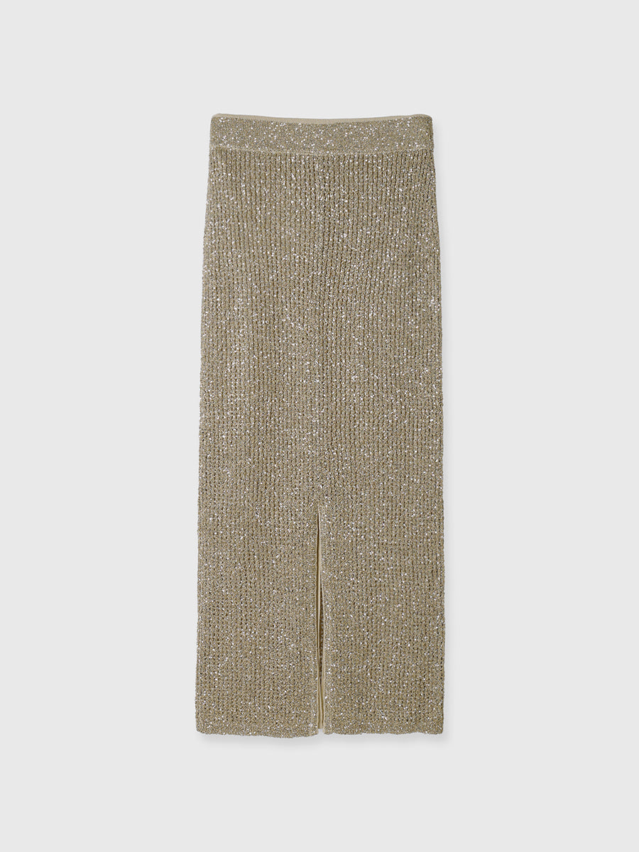 スパンコールニットタイトスカート