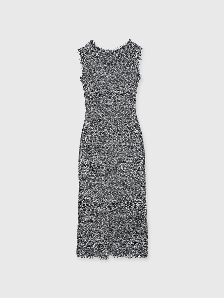 ブラッシュツイードニットワンピース