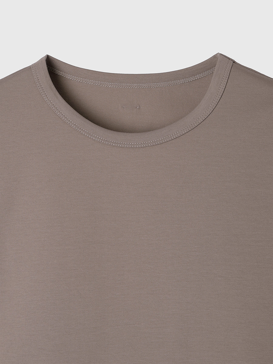シルクタッチコットンスリムフィットT