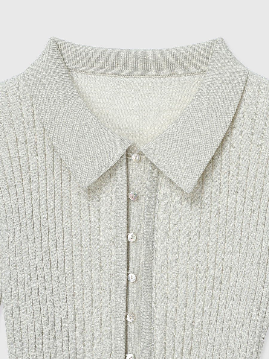 ネップラメニットトップス