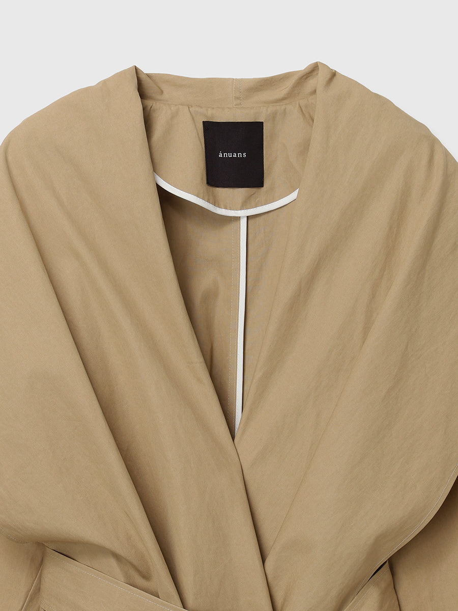 ボリュームショールカラーコート