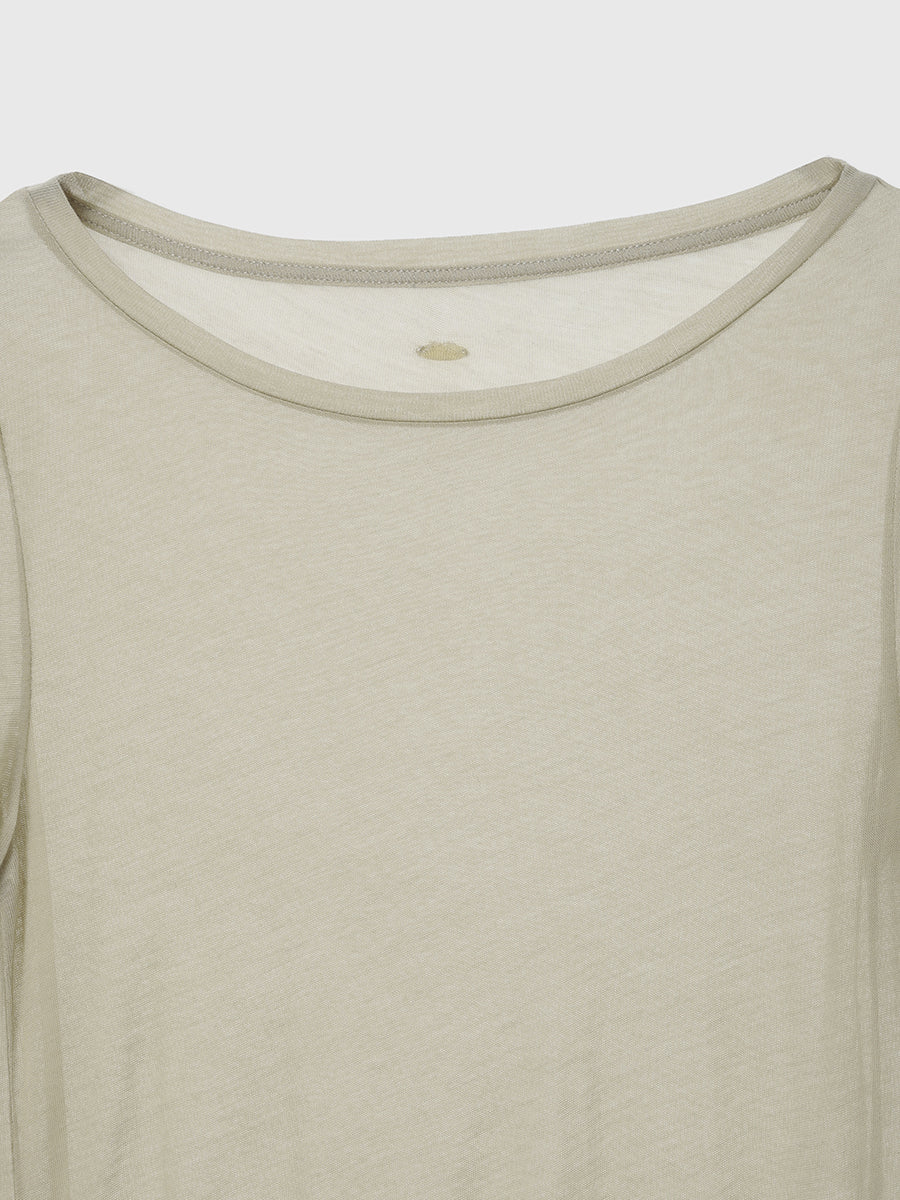 シアーロングスリーブT シャツ